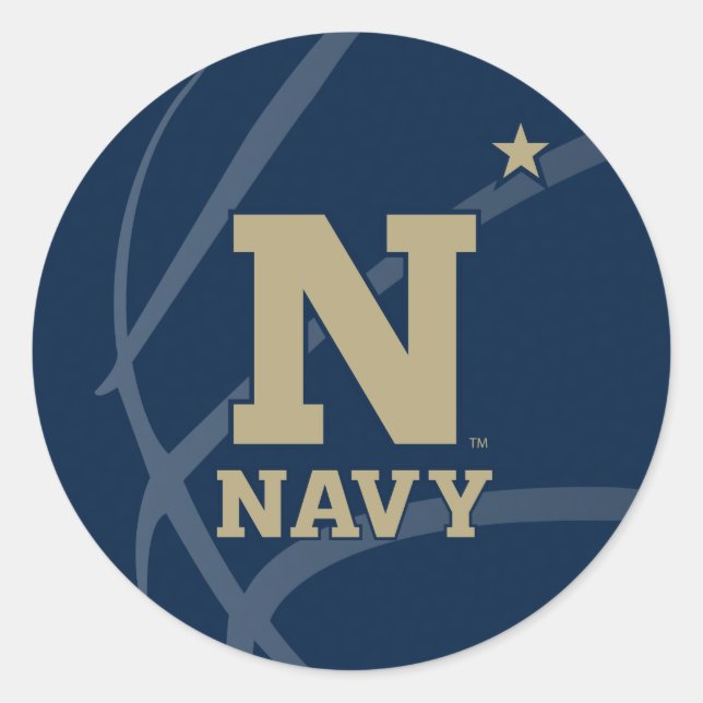 United States Naval Academy Basketball Classic Round Sticker (Front)