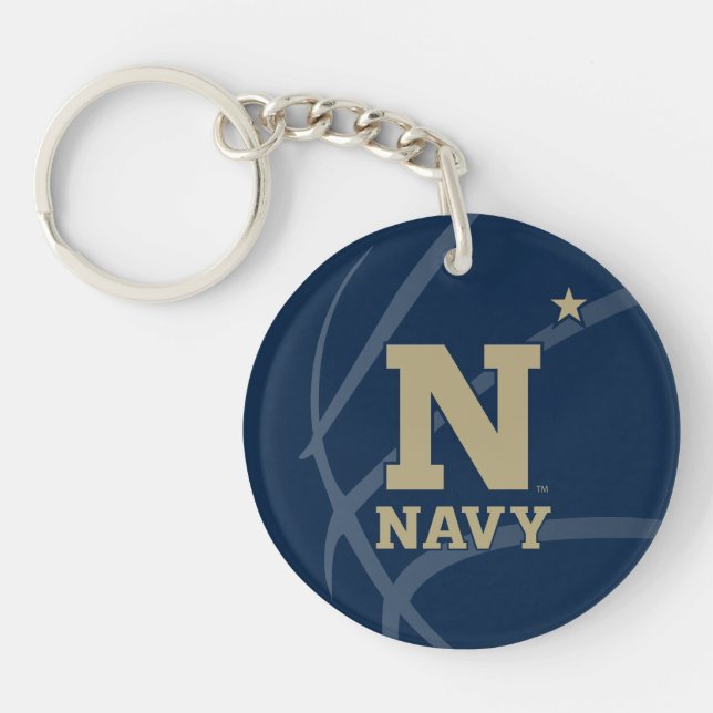 United States Naval Academy Basketball Keychain (Front)