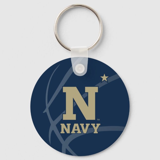 United States Naval Academy Basketball Keychain (Front)