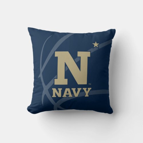 United States Naval Academy Basketball Throw Pillow