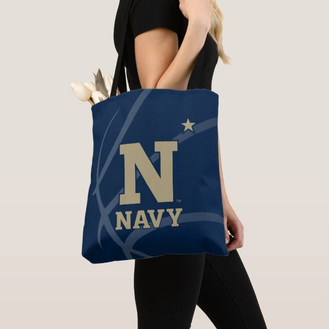 United States Naval Academy Basketball Tote Bag (Close Up)