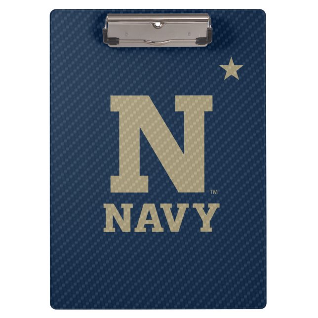 United States Naval Academy Carbon Fiber Pattern Clipboard (Front)