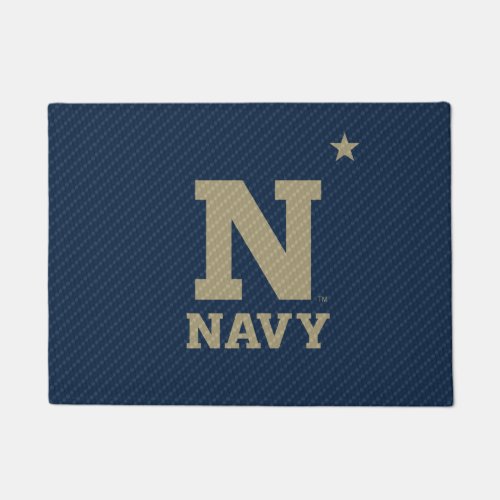 United States Naval Academy Carbon Fiber Pattern Doormat