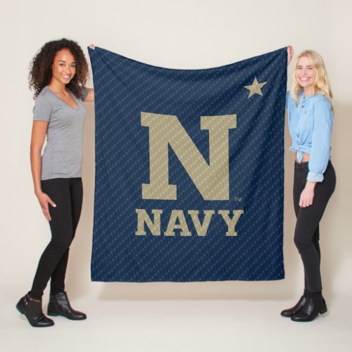United States Naval Academy Carbon Fiber Pattern Fleece Blanket