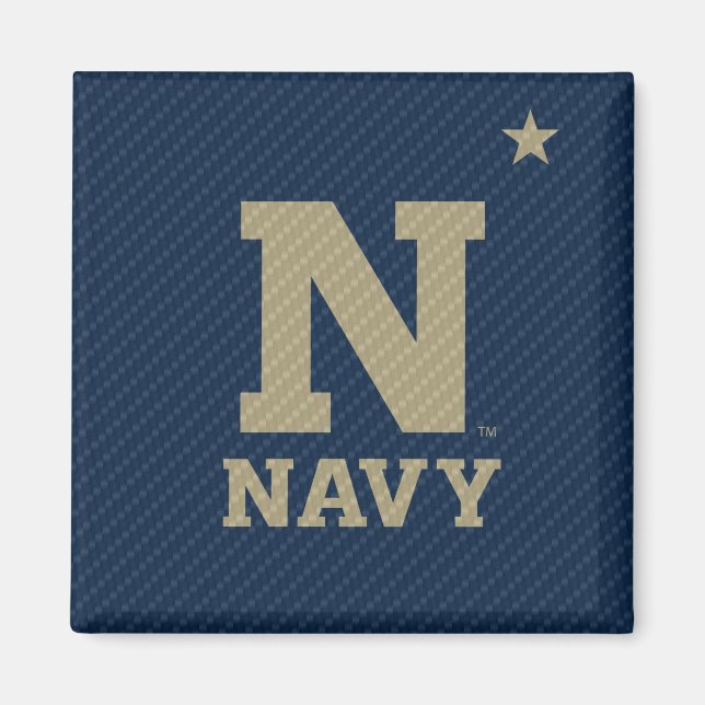 United States Naval Academy Carbon Fiber Pattern Magnet (Front)