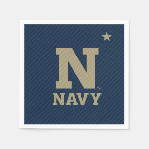 United States Naval Academy Carbon Fiber Pattern Napkins