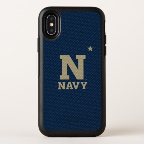 United States Naval Academy Carbon Fiber Pattern OtterBox Symmetry iPhone XS Case
