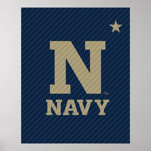 United States Naval Academy Carbon Fiber Pattern Poster
