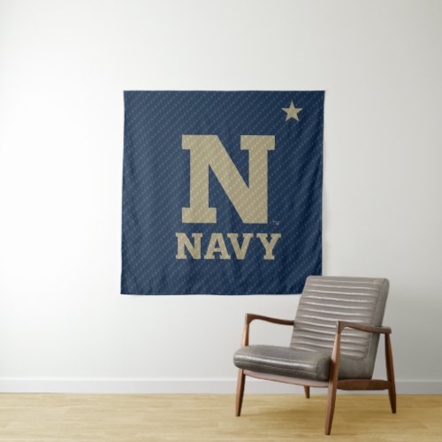 United States Naval Academy Carbon Fiber Pattern Tapestry