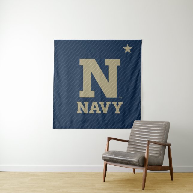 United States Naval Academy Carbon Fiber Pattern Tapestry (In Situ)