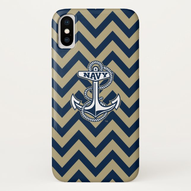 United States Naval Academy Chevron Pattern Case-Mate iPhone Case (Back)