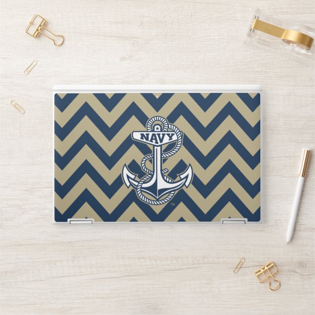 United States Naval Academy Chevron Pattern HP Laptop Skin (Desk)