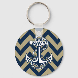 United States Naval Academy Chevron Pattern Keychain