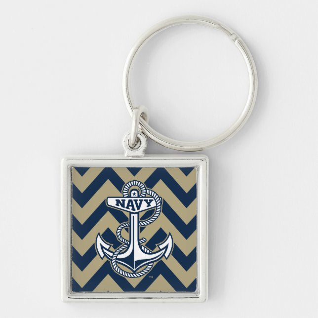 United States Naval Academy Chevron Pattern Keychain (Front)