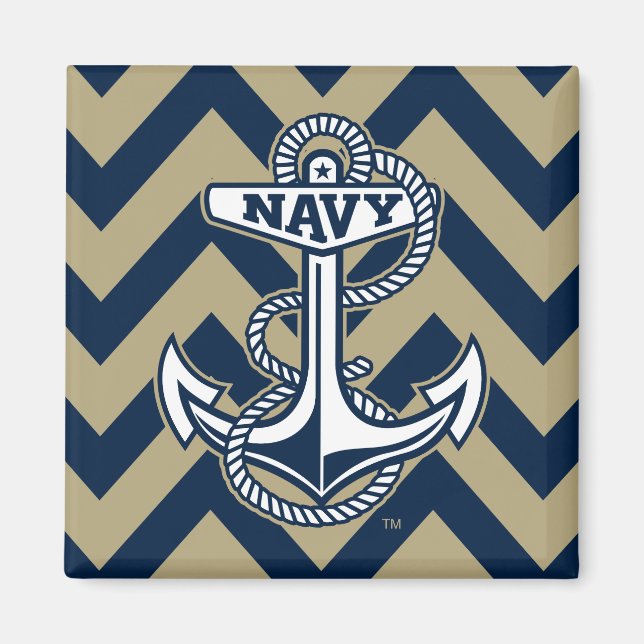 United States Naval Academy Chevron Pattern Magnet (Front)
