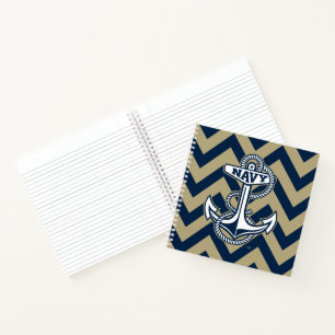United States Naval Academy Chevron Pattern Notebook
