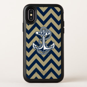 United States Naval Academy Chevron Pattern OtterBox Symmetry iPhone XS Case