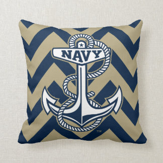United States Naval Academy Chevron Pattern Throw Pillow