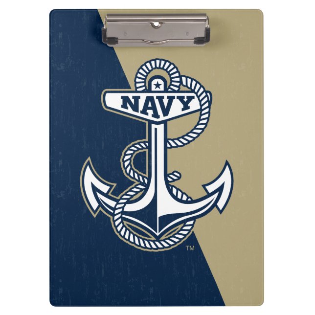 United States Naval Academy Color Block Distressed Clipboard (Front)