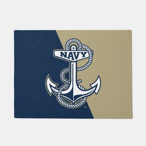 United States Naval Academy Color Block Distressed Doormat