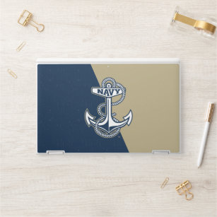 United States Naval Academy Color Block Distressed HP Laptop Skin