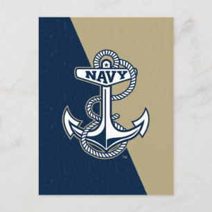 United States Naval Academy Color Block Distressed Invitation Postcard