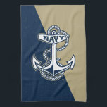 United States Naval Academy Color Block Distressed Kitchen Towel<br><div class="desc">Check out these United States Naval Academy designs! Show off your Midshipmen pride with these new University products. These make the perfect gifts for the Naval Academy student, alumni, family, friend or fan in your life. All of these Zazzle products are customizable with your name, class year, or club. Go...</div>