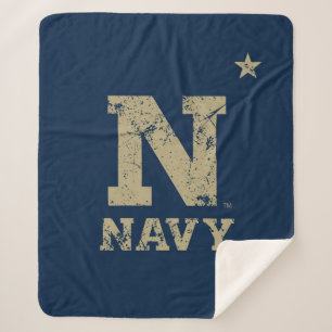 United States Naval Academy Distressed Sherpa Blanket