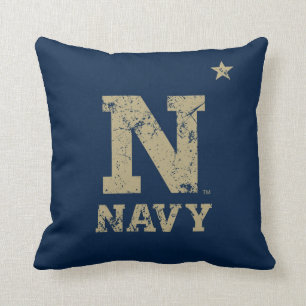 United States Naval Academy Distressed Throw Pillow