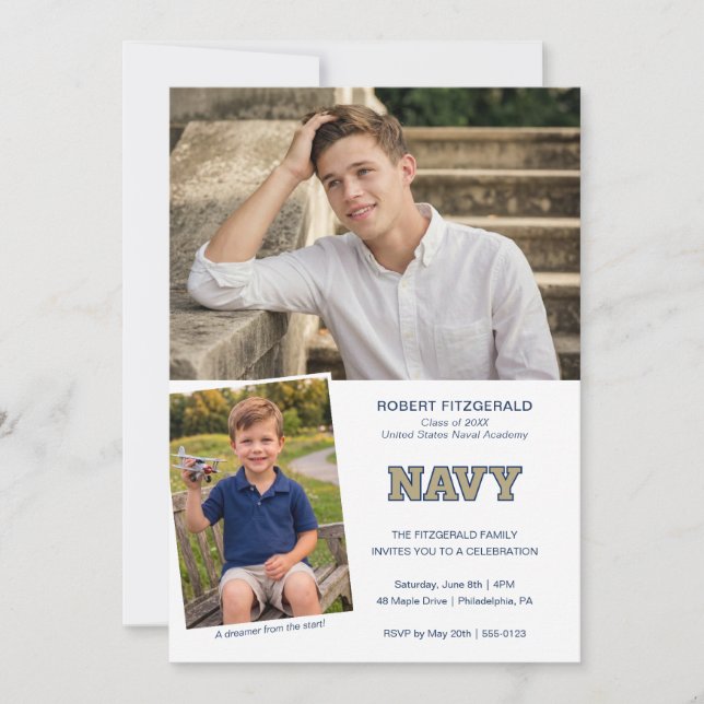 United States Naval Academy Graduation Invitation (Front)