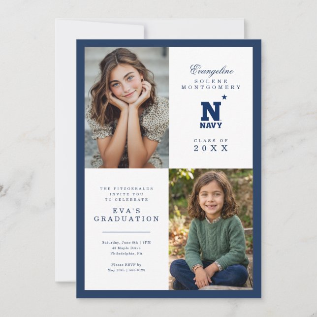 United States Naval Academy Graduation Invitation (Front)