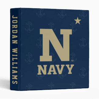United States Naval Academy Logo Watermark 3 Ring Binder