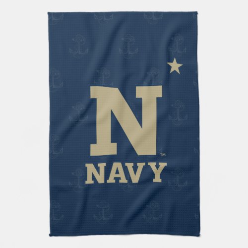 United States Naval Academy Logo Watermark Kitchen Towel