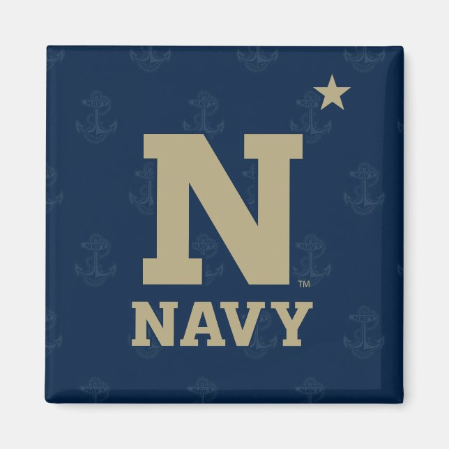 United States Naval Academy Logo Watermark Magnet (Front)