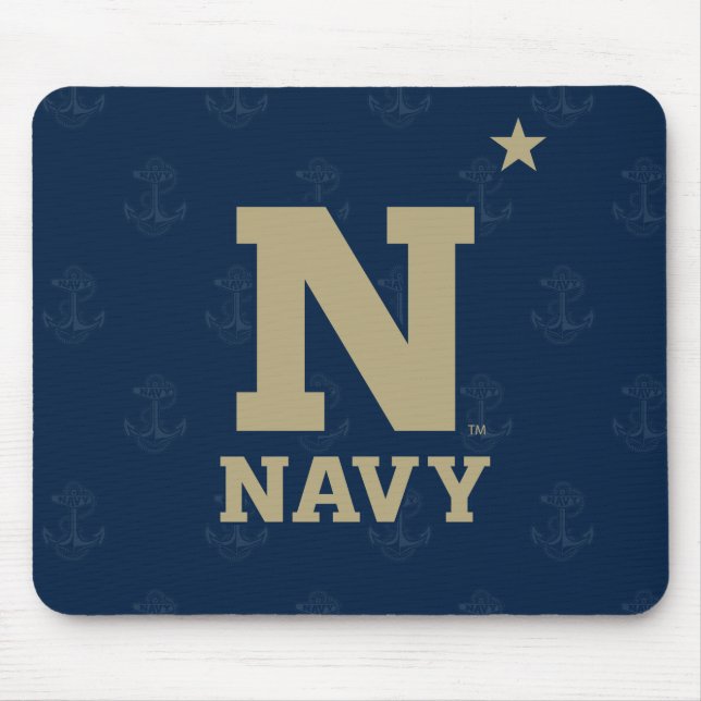 United States Naval Academy Logo Watermark Mouse Pad (Front)