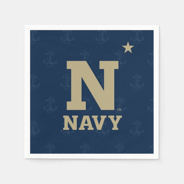United States Naval Academy Logo Watermark Napkins (Front)