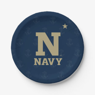 United States Naval Academy Logo Watermark Paper Plates
