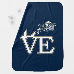 United States Naval Academy Love Baby Blanket