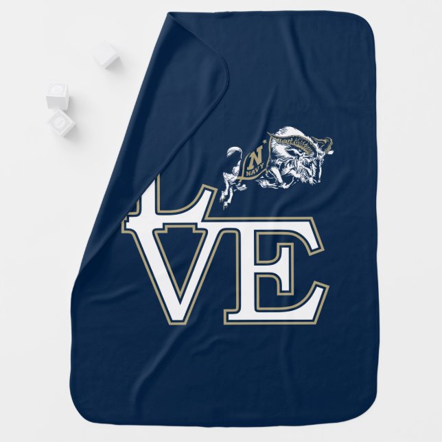 United States Naval Academy Love Baby Blanket (In Situ)