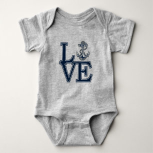 United States Naval Academy Love Baby Bodysuit