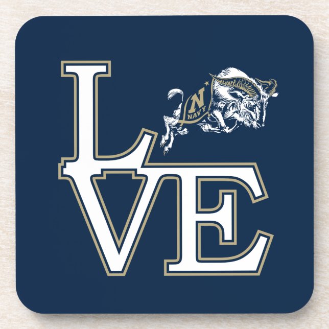 United States Naval Academy Love Beverage Coaster (Front)