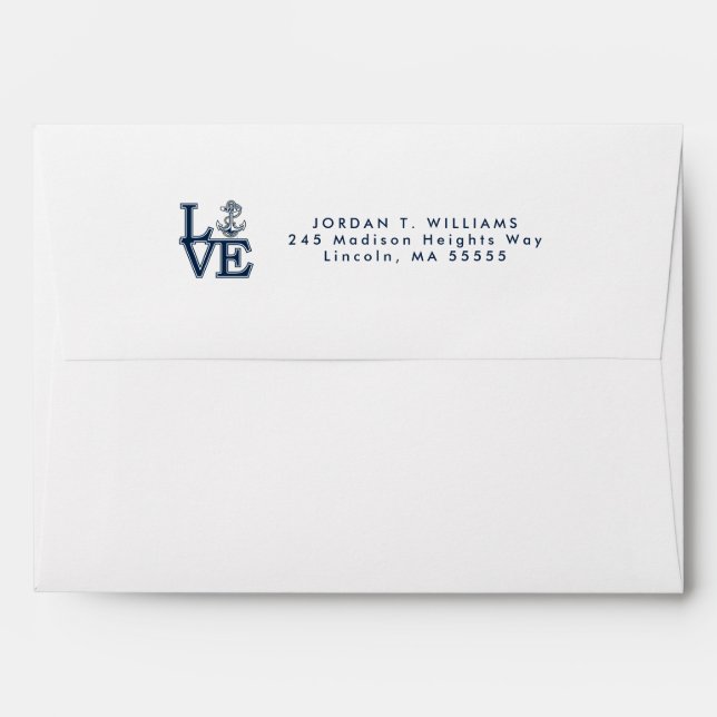 United States Naval Academy Love Envelope (Back (Top Flap))
