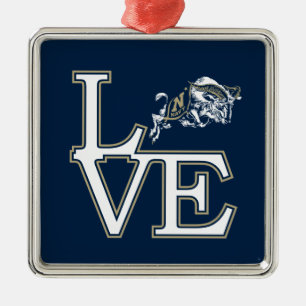United States Naval Academy Love Metal Ornament