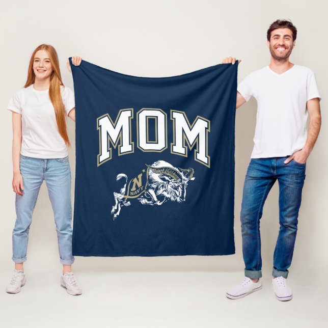 United States Naval Academy Mom Fleece Blanket (In Situ)
