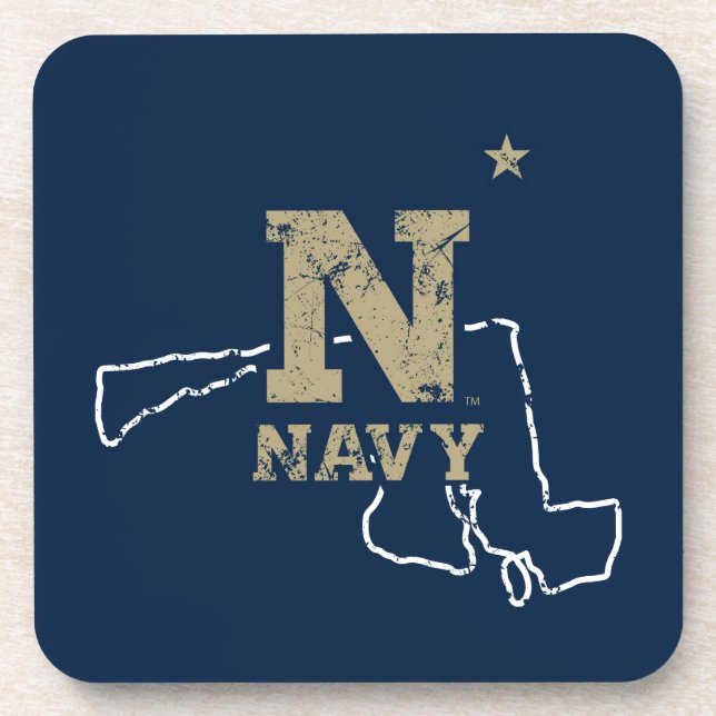 United States Naval Academy State Love Beverage Coaster (Front)