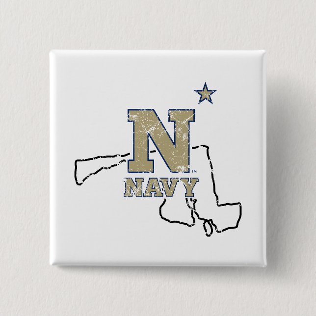 United States Naval Academy State Love Button (Front)