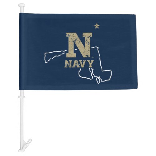 United States Naval Academy State Love Car Flag
