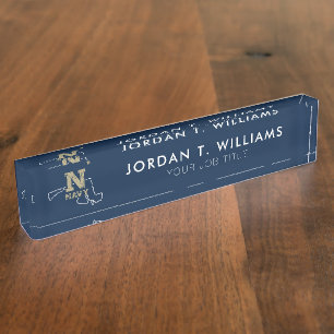 United States Naval Academy State Love Desk Name Plate