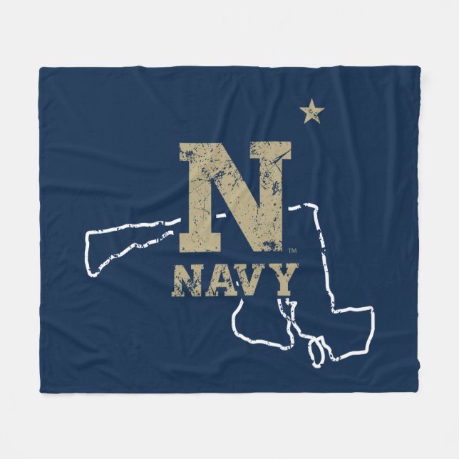 United States Naval Academy State Love Fleece Blanket (Front (Horizontal))