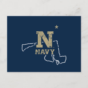 United States Naval Academy State Love Invitation Postcard